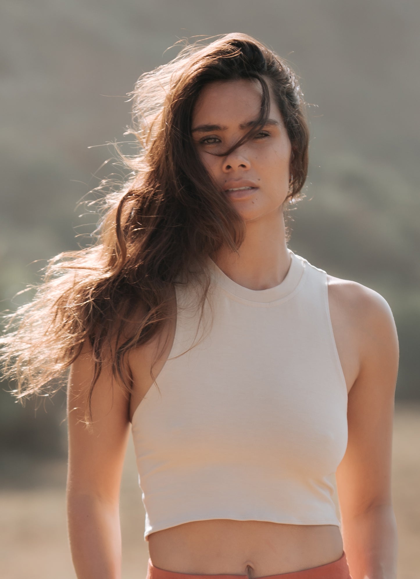 Bamboo Crop Top in Sand