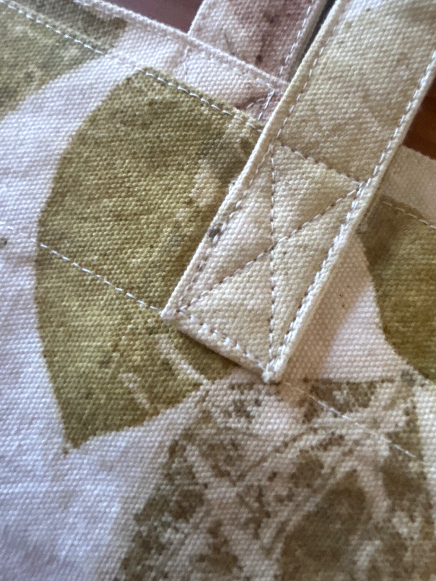 Eco Print Canvas Bag - Double Strap Comfort with Inner Zipper Pocket