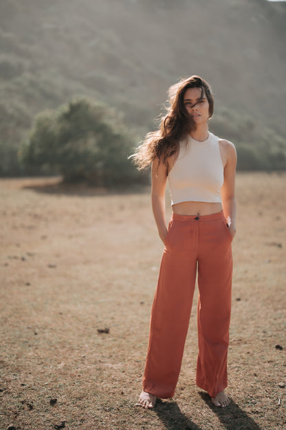 Elle Long Pants Terracotta