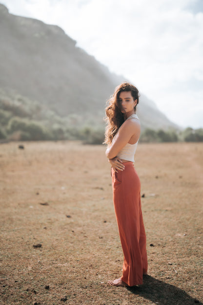 Elle Long Pants Terracotta