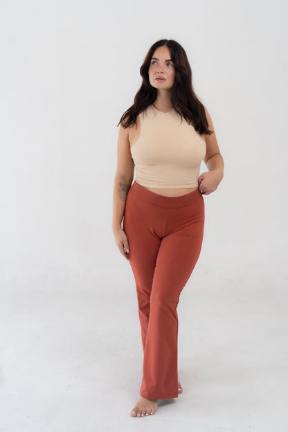 Bamboo Crop Top in Sand